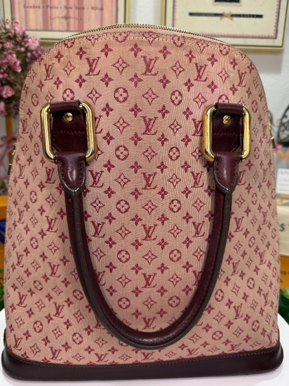 LOUIS VUITTON PINK DENIM ALMA TOTE! - Picture 10 of 17
